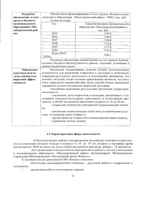 О внесении изменений в постановление Администрации муниципального образования "Малопургинский район" от 07.11.2014 г. № 1655 "Об утверждении муниципальной программы "Развитие образования и воспитание в муниципальном образовании "Малопургтнский район" на 2015 - 2020 годы"