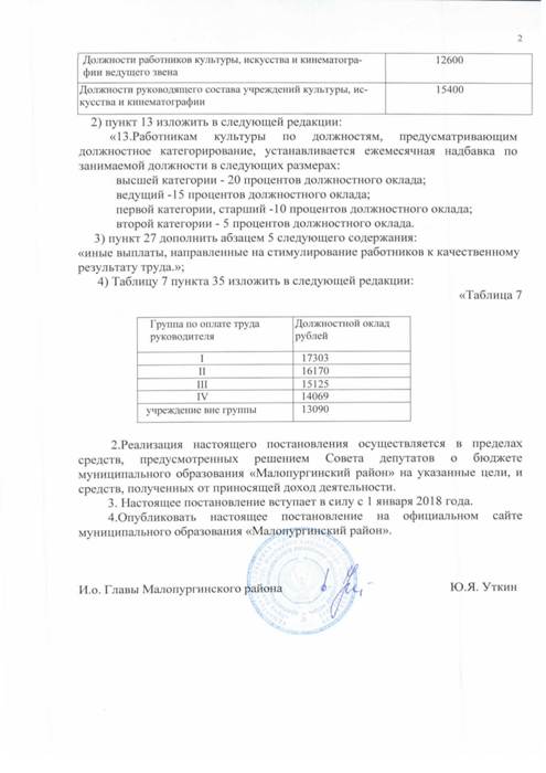 О внесении изменений в Положение об оплате труда работников муниципального бюджетного учреждения культуры «Малопургинский районный краеведческий музей», утверждённое постановлением Администрации от 03 мая 2017 года № 562